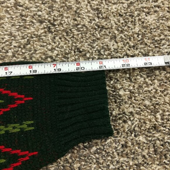 Vintage Ski Sweater Palmett Norwegian Wool Geometric Unisex Small 1960s 70s - Picture 6 of 8